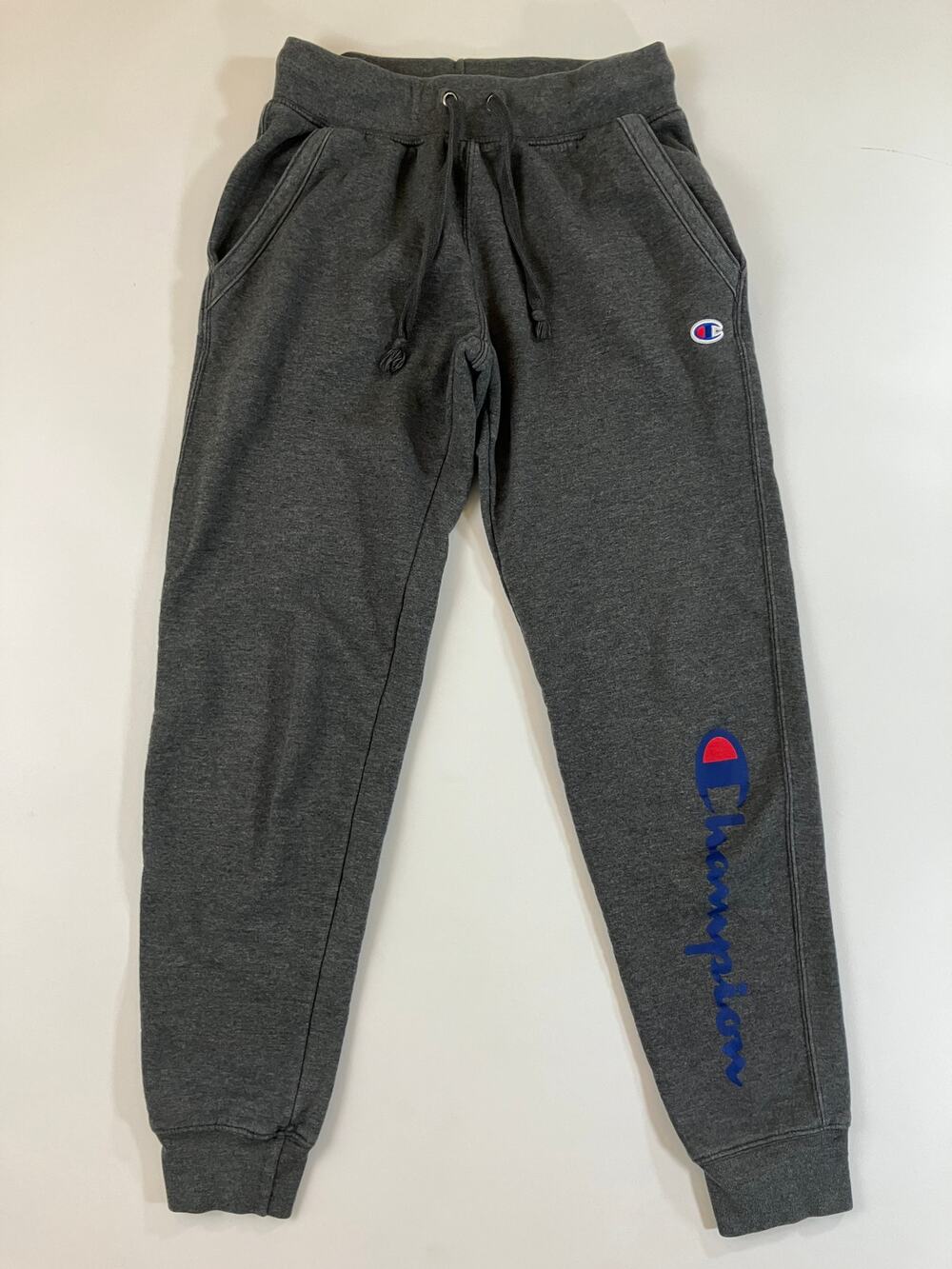 Champion Women's S Powerblend Fleece Joggers Granite Heather Logo GF937 G61